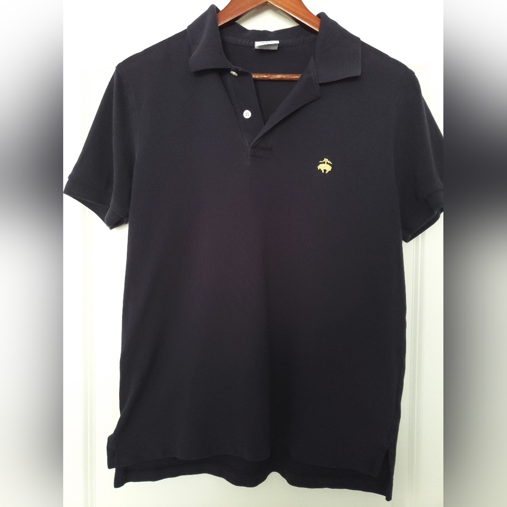 Super dark blue almost black brooks polo M